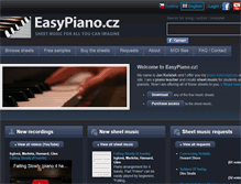 Tablet Screenshot of easypiano.cz